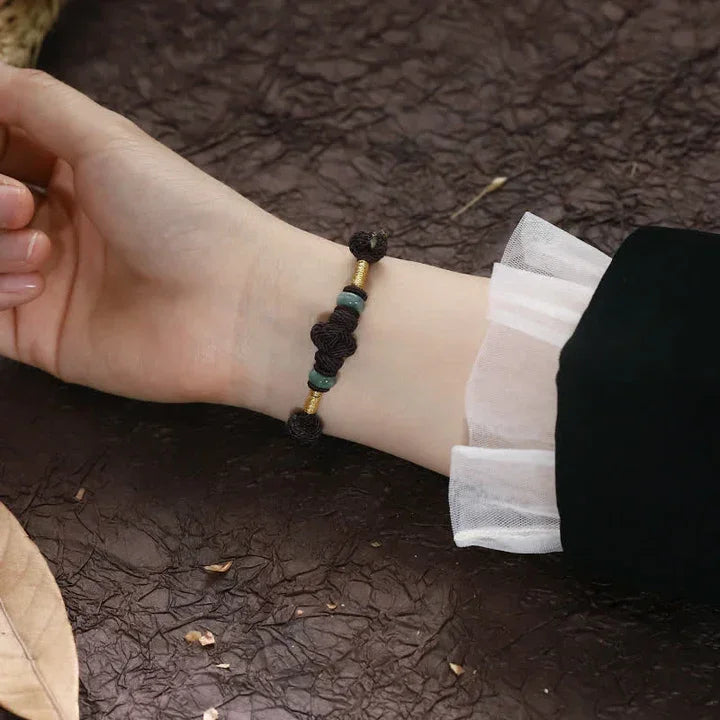 Red String Jade Luck Fortune Knot Braided Couple Bracelet-buddha blessed - EastBless