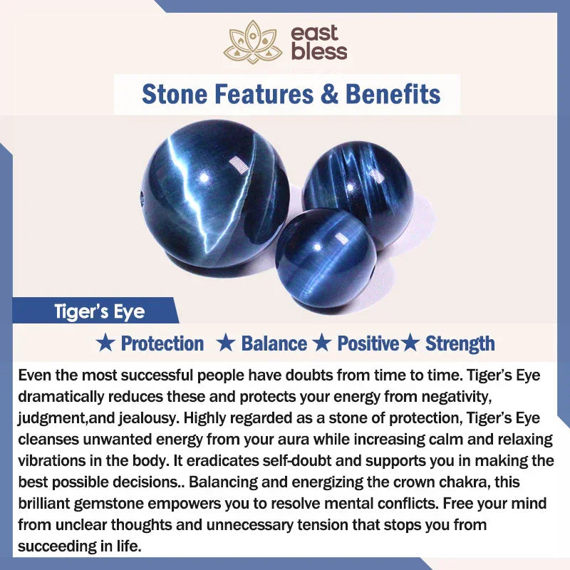 East Bless Blue Tiger Eye Protection Bracelet - EastBless