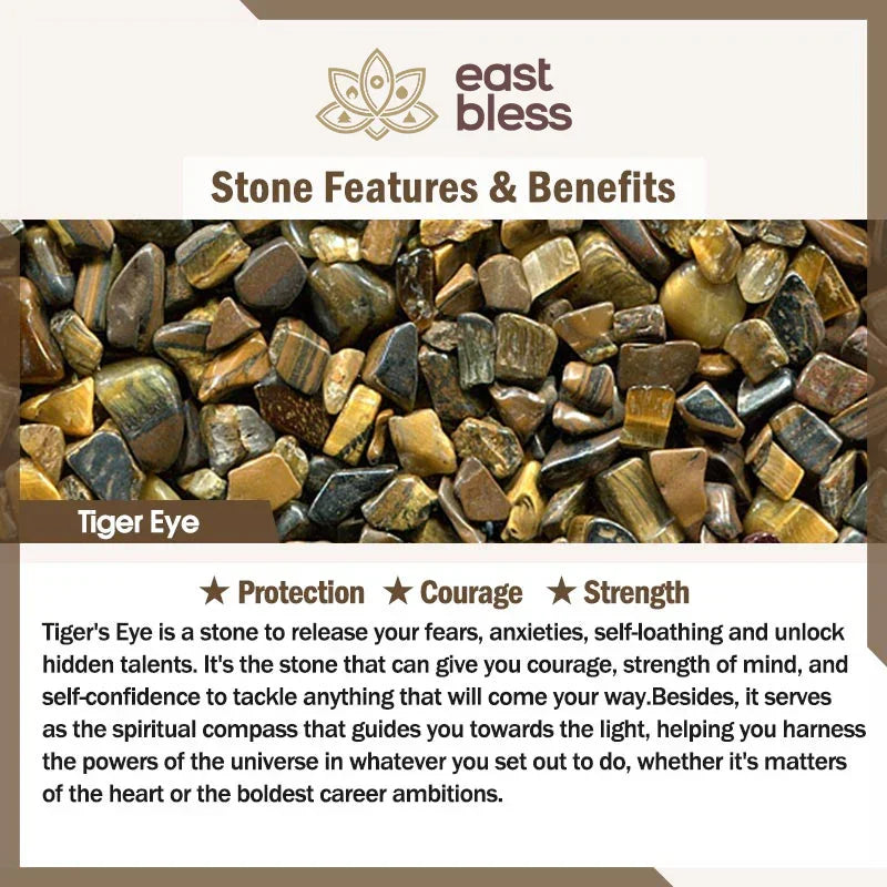 East Bless Black Obsidian Tiger Eye Blessing Mala Bracelet - EastBless