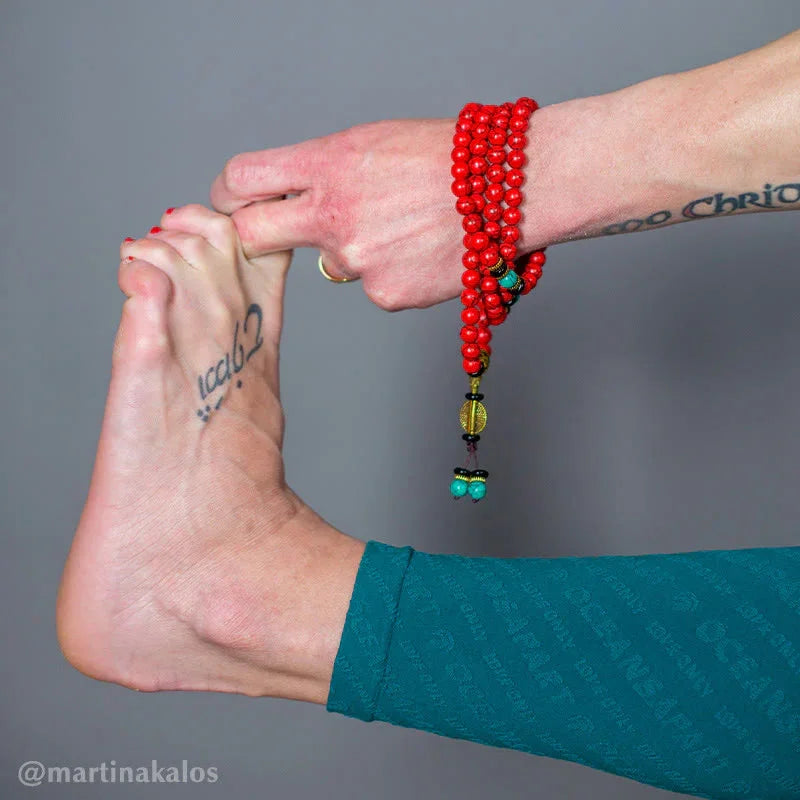 East Bless Tibetan Mala Red Turquoise Lucky Necklace Bracelet - EastBless