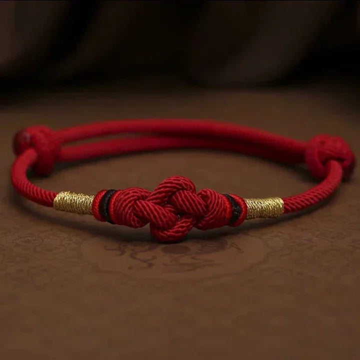 Red String Jade Luck Fortune Knot Braided Couple Bracelet-buddha blessed - EastBless