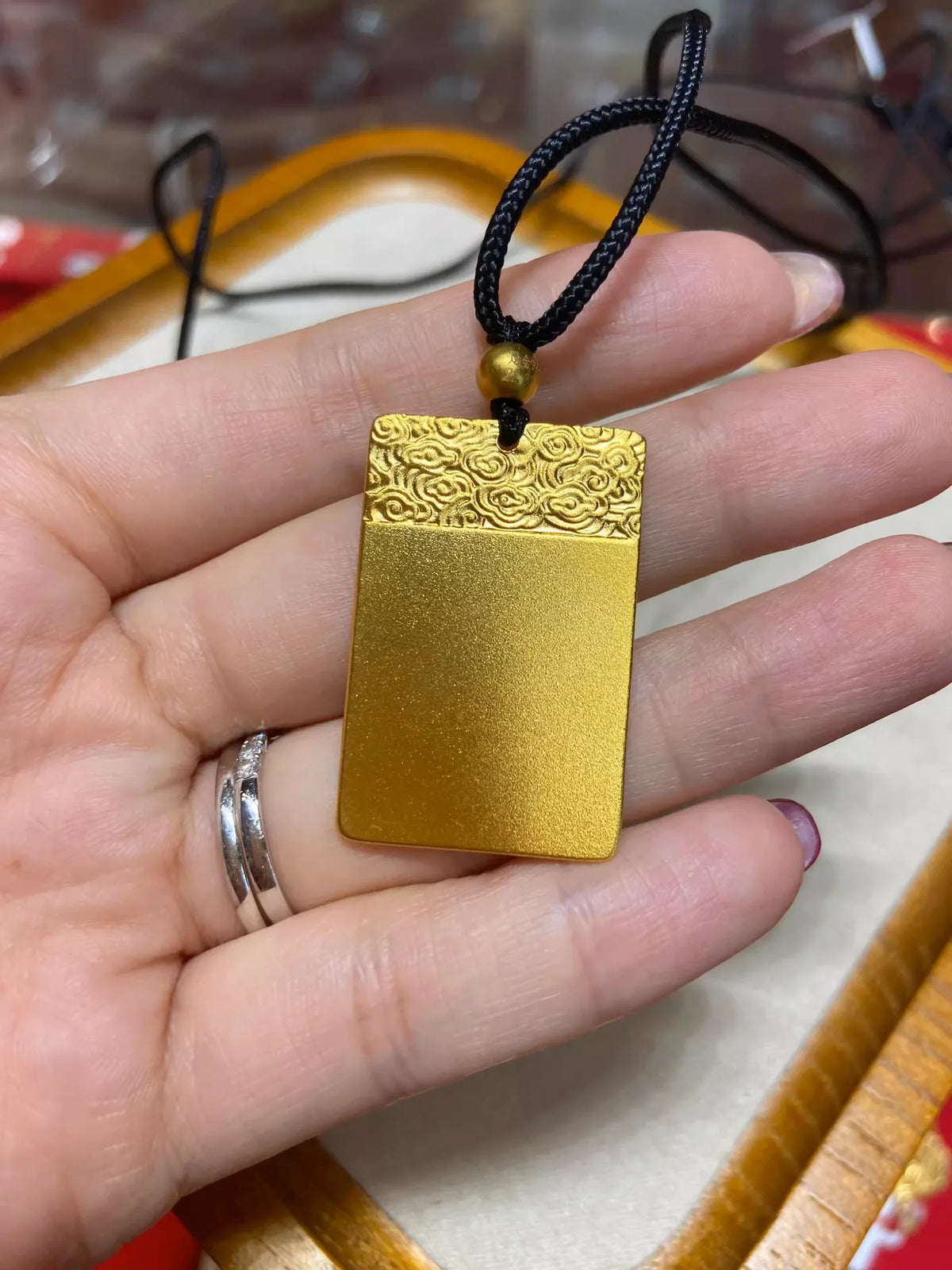 Gold-Wrapped Silver Auspicious Clouds Necklace—Banish Worries, Bless Well-being - EastBless