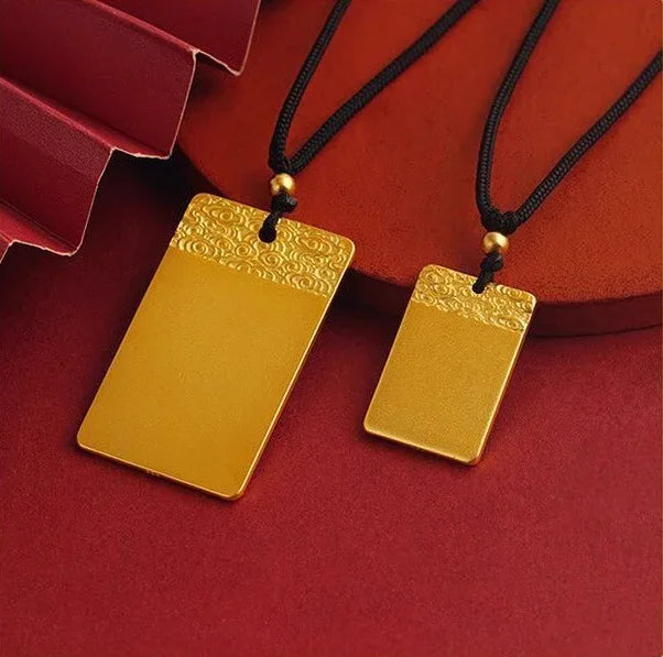 Gold-Wrapped Silver Auspicious Clouds Necklace—Banish Worries, Bless Well-being - EastBless