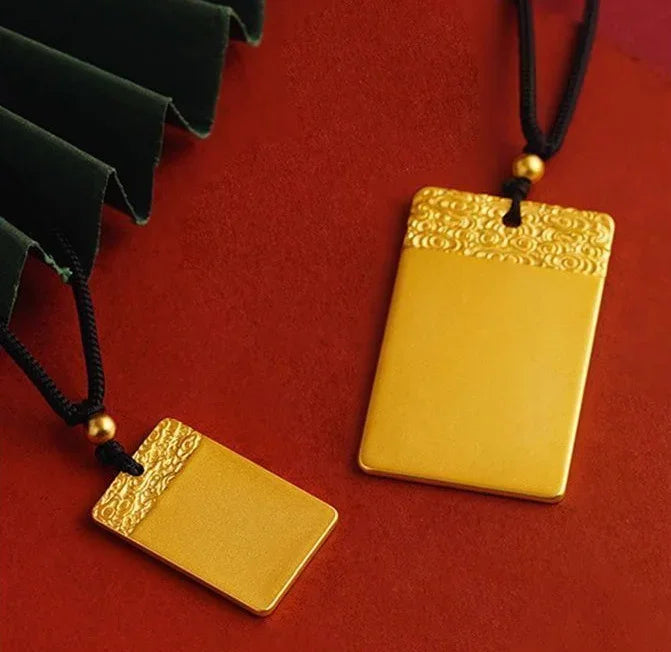 Gold-Wrapped Silver Auspicious Clouds Necklace—Banish Worries, Bless Well-being - EastBless