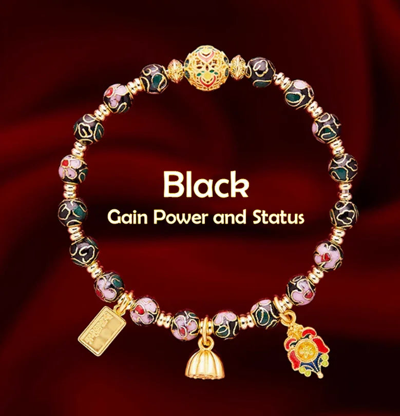 Tibetan Cloisonné Prayer Wheel Blessing Bracelet — Love, Wealth, Career, Health etc - EastBless