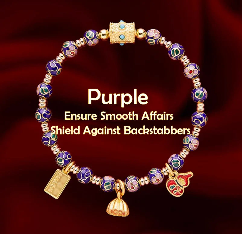 Tibetan Cloisonné Prayer Wheel Blessing Bracelet — Love, Wealth, Career, Health etc - EastBless