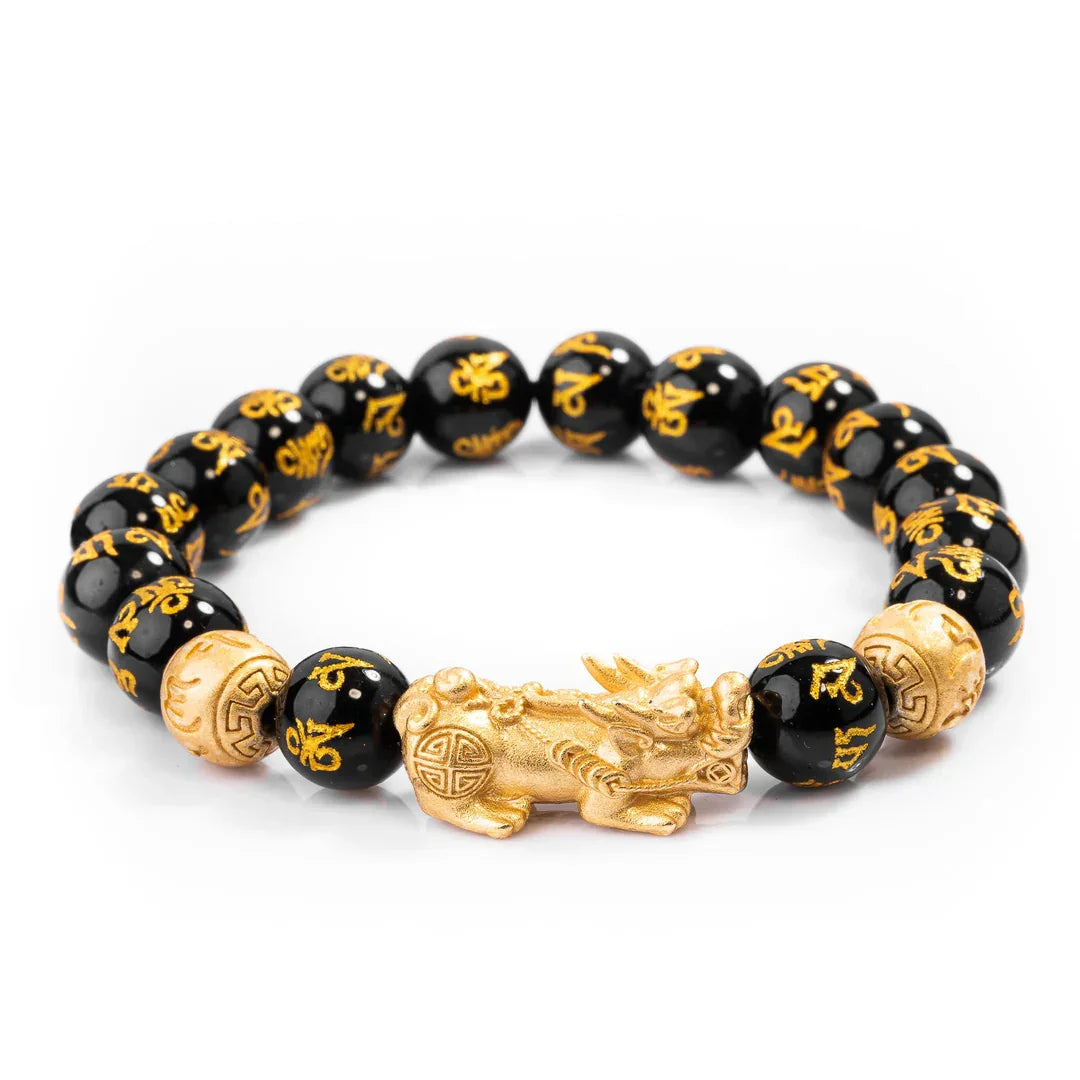 Feng Shui Bracelet - Pixiu Black Obsidian Bracelet for Wealth - Wealth • Protection • Success - EastBless